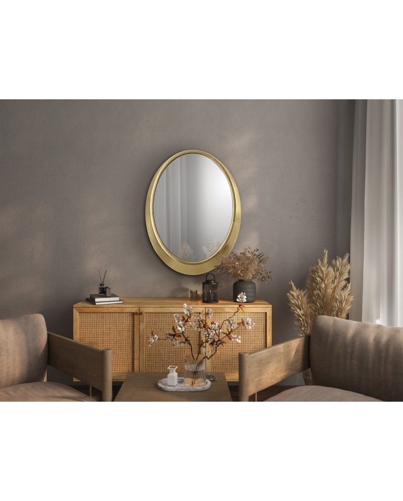 ALAN - ESPEJO OVAL ORO